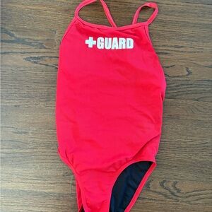 Women's Red Guard One Piece Swimsuit